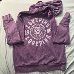 VS Pink hooded zip up
